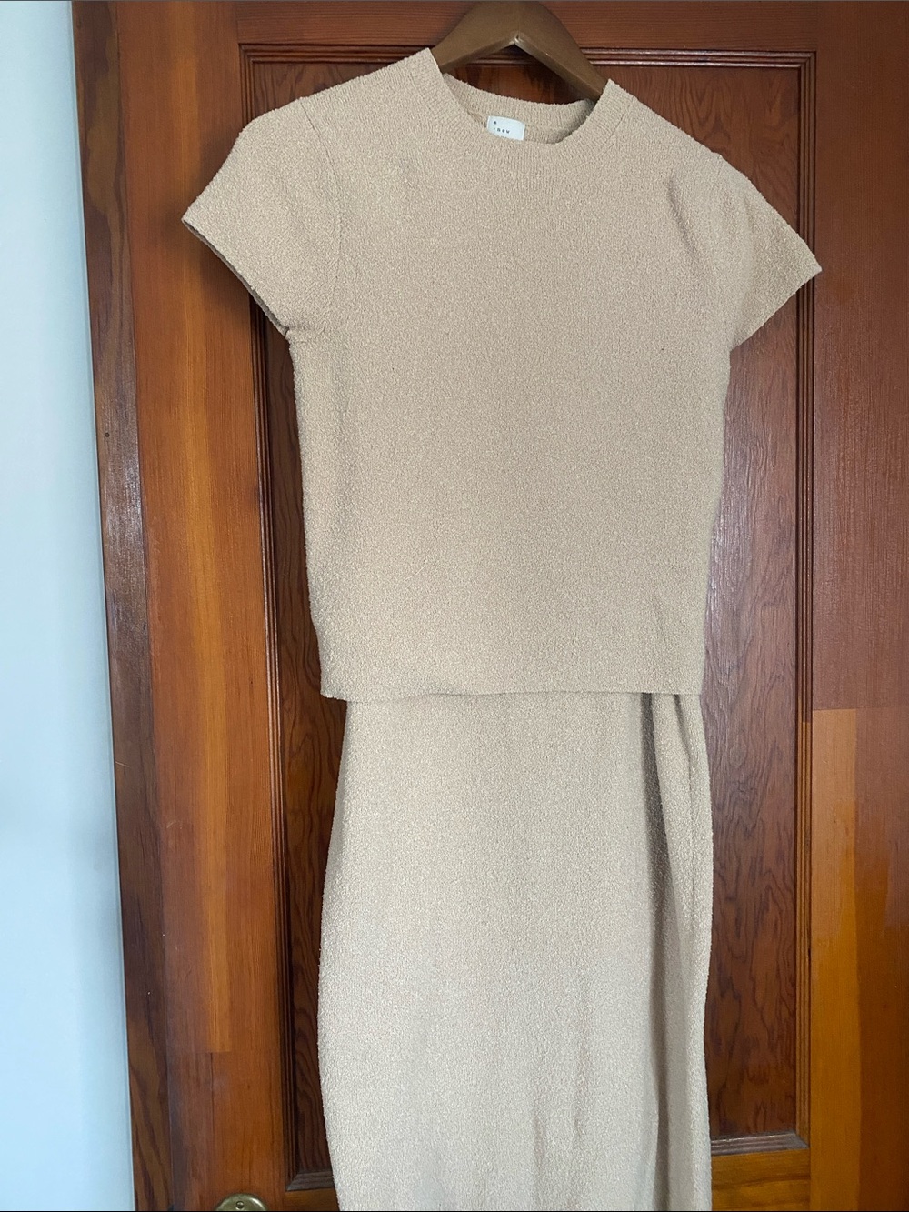 Target Beige Two-Piece Knit Midi Set